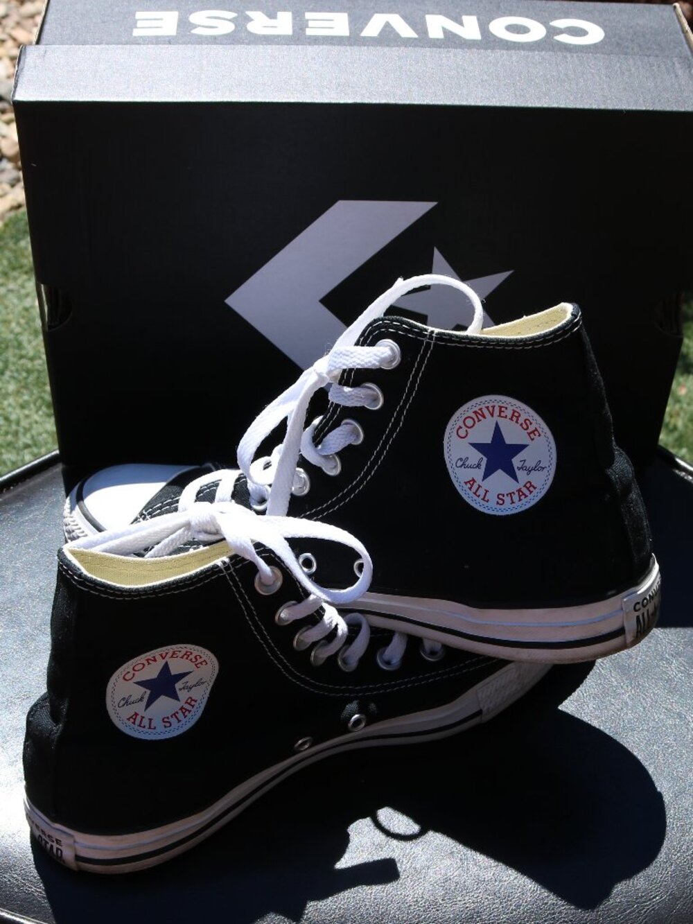 Chuck Taylor Unisex High Tops Black and white size 9 Women